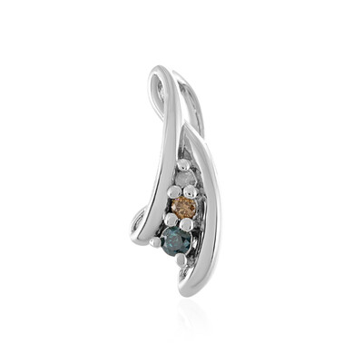 Pendentif en argent et Diamant bleu I3