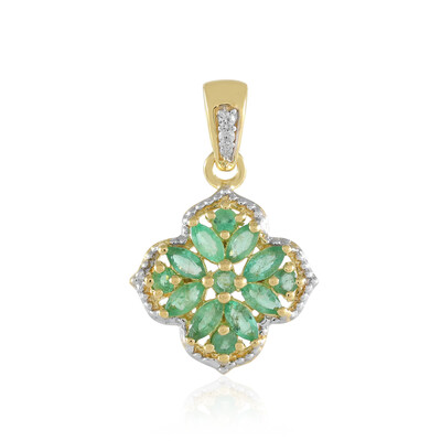 Pendentif en argent et Emeraude de Zambie