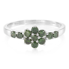 Bague en argent et Diamant fantaisie