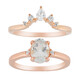 Bague en argent et Topaze blanche