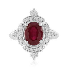 Bague en argent et Rubis de Madagascar