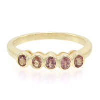 Bague en or et Saphir Padparadscha non chauffé