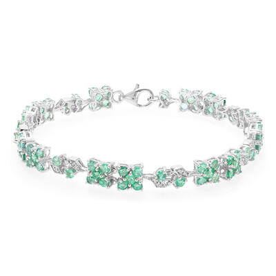 Bracelet en argent et Emeraude de Zambie