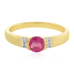 Bague en argent et Saphir rose de Madagascar
