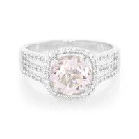 Bague en argent et Améthyste Rose de France