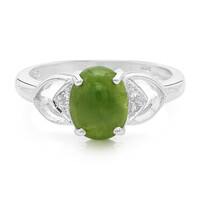 Bague en argent et Chrysoprase impériale