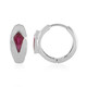 Boucles d'oreilles en argent et Rubis de Madagascar (de Melo)