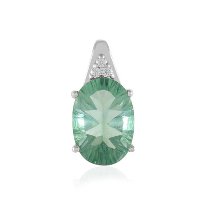 Pendentif en argent et Fluorite verte