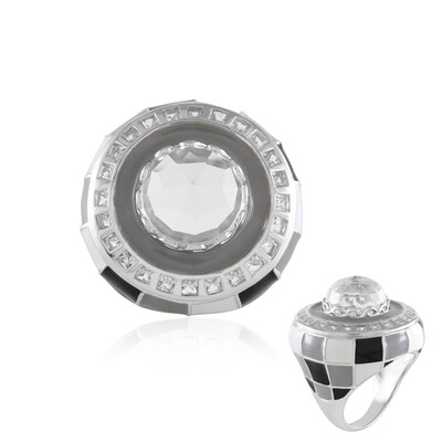 Bague en argent et Quartz blanc (Adela Silber)