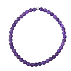 Bracelet en argent et Améthyste de Zambie