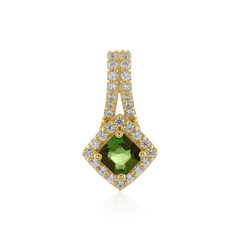 Pendentif en argent et Tourmaline néon du Nigeria