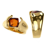 Bague en argent et Ambre baltique