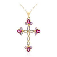 Collier en argent et Topaze rose