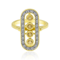 Bague en argent et Citrine