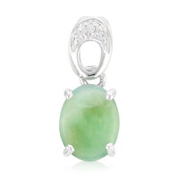 Pendentif en argent et Chrysoprase impériale