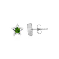 Boucles d'oreilles en argent et Diopside de Russie