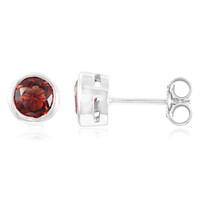 Boucles d'oreilles en argent et Grenat du Mozambique