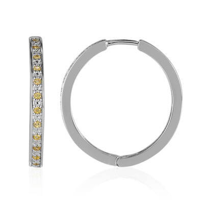 Boucles d'oreilles en argent et Citrine