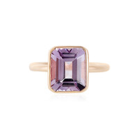 Bague en argent et Améthyste Rose de France
