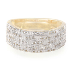 Bague en argent et Topaze blanche