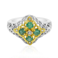 Bague en argent et Emeraude du Brésil
