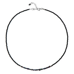 Collier en argent et Spinelle noir