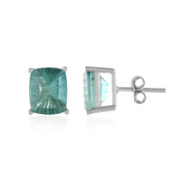 Boucles d'oreilles en argent et Fluorite verte
