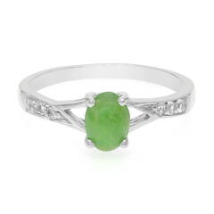 Bague en argent et Chrysoprase impériale