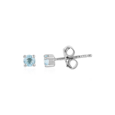 Boucles d'oreilles en argent et Topaze bleu ciel