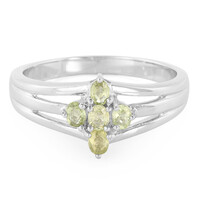 Bague en argent et Tourmaline cuprifère