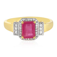 Bague en argent et Saphir rose de Madagascar