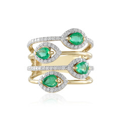 Bague en or et Emeraude de Zambie (SUHANA)
