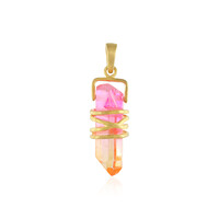 Pendentif en argent et Quartz multicolore