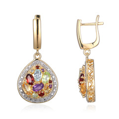 Boucles d'oreilles en argent et Améthyste de Zambie