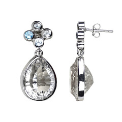 Boucles d'oreilles en argent et Quartz Princier