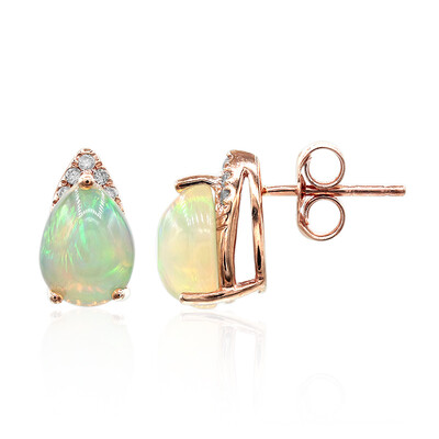 Boucles d'oreilles en or et Opale Welo AAA