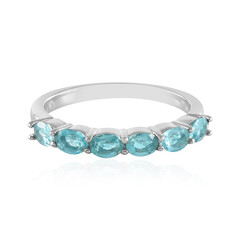 Bague en argent et Apatite bleue