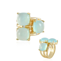 Bague en argent et Calcédoine bleue
