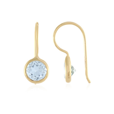 Boucles d'oreilles en argent et Topaze bleu ciel