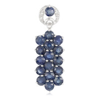Pendentif en argent et Saphir bleu