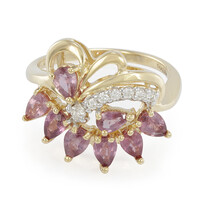 Bague en or et Saphir Padparadscha non chauffé (AMAYANI)