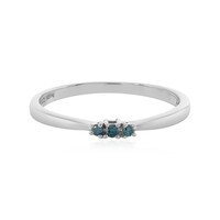 Bague en argent et Diamant bleu I3
