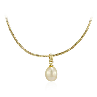 Collier en argent et Perle dorée des mers du Sud Kabira (TPC)