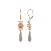 Boucles d'oreilles en argent et Pierre de lune argent (KM by Juwelo)