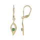 Boucles d'oreilles en argent et Emeraude de Socoto