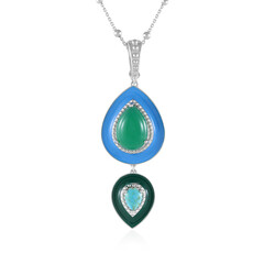 Collier en argent et Onyx vert (Dallas Prince Designs)