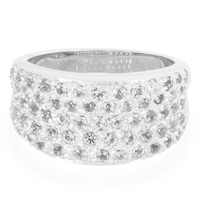 Bague en argent et Topaze blanche