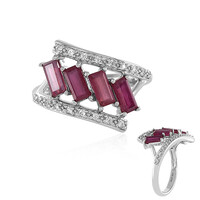Bague en argent et Rubis