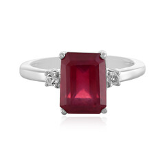 Bague en argent et Rubis de Madagascar
