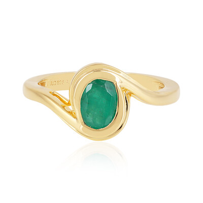 Bague en argent et Emeraude du Brésil